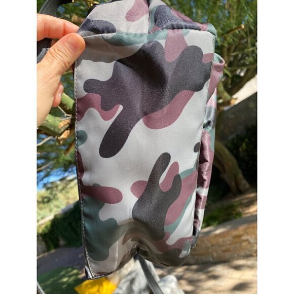 Anya Hindmarch camouflage logo eyes tote bag crossbody green brown olive black - Picture 5 of 13